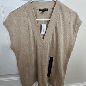 Linen-Blend Boxy T-shirt